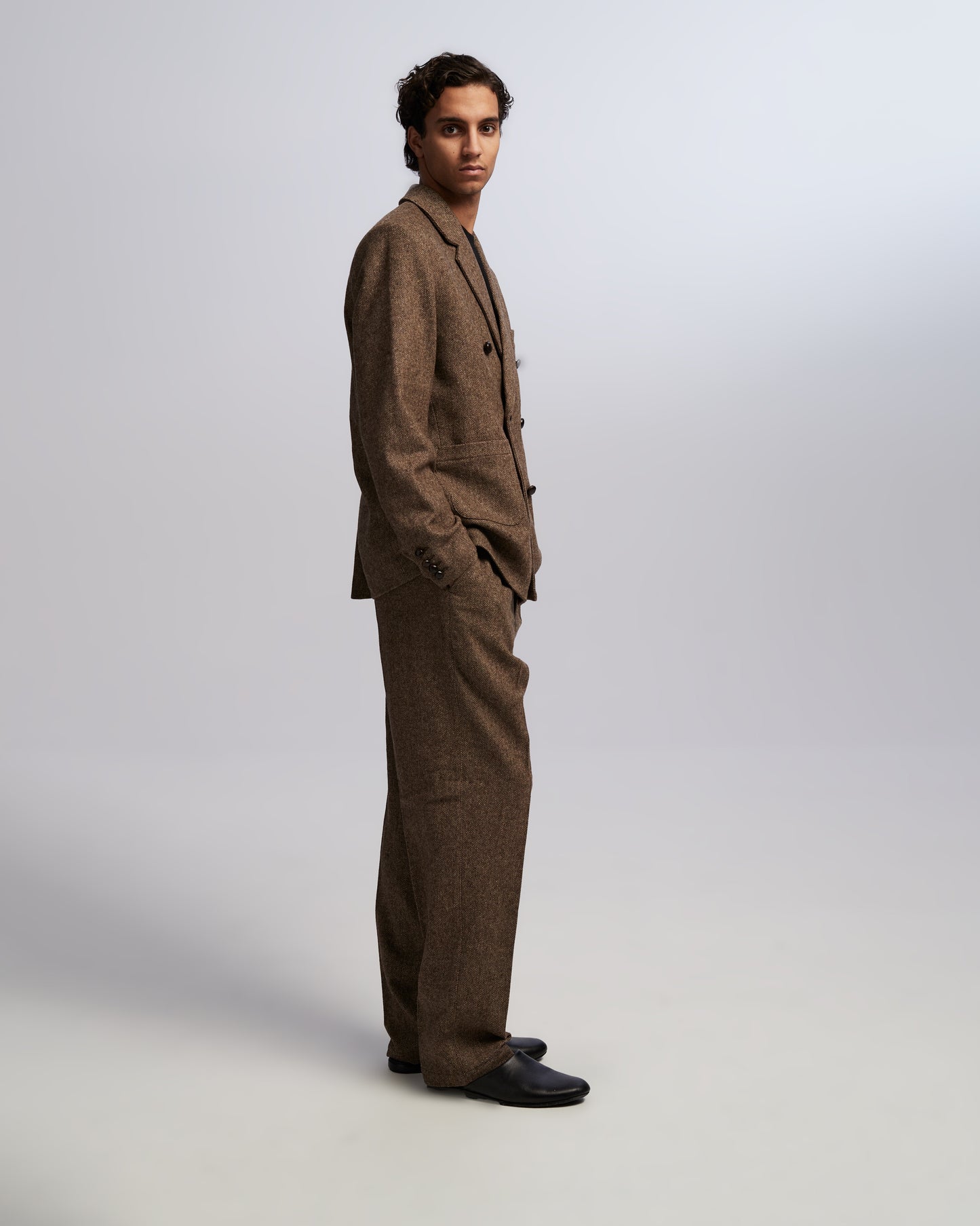 Merino Wool Herringbone Full Suit