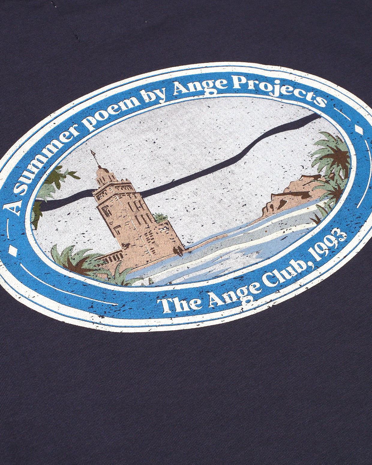 Summer poem t-shirt navy