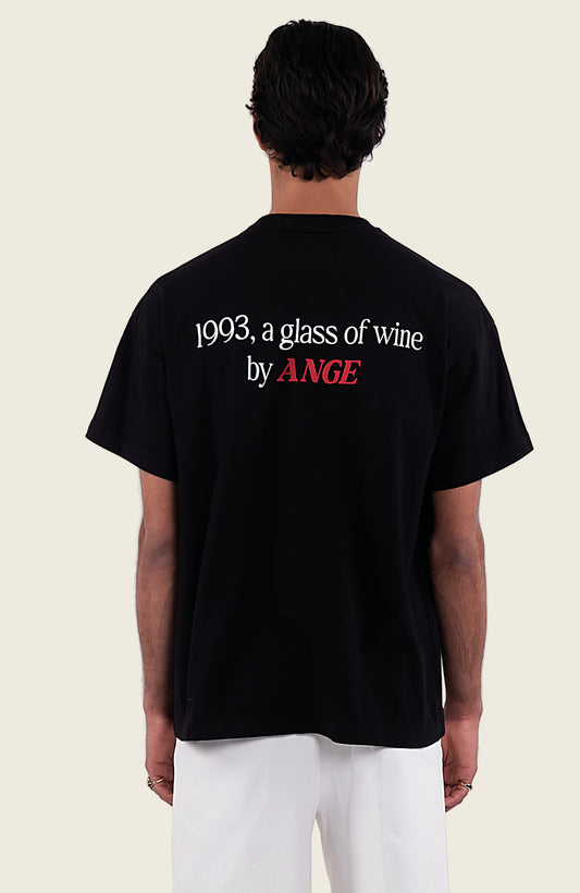 Glass of Wine T-shirt Black