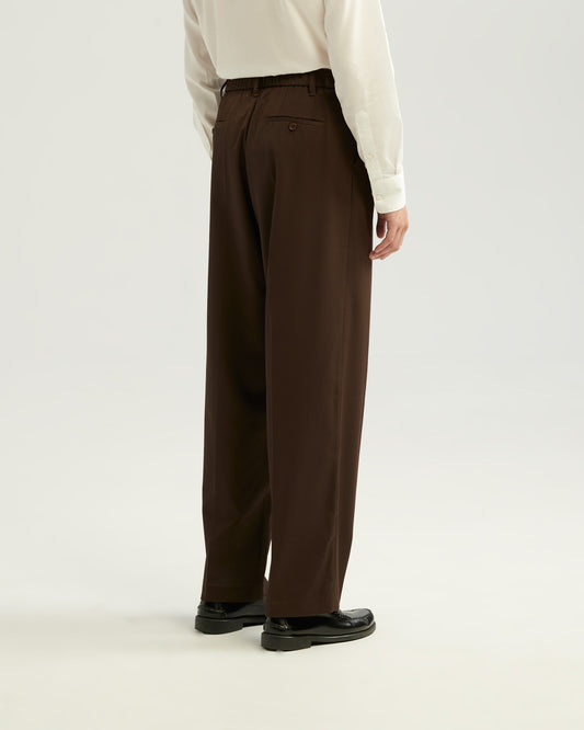 Coming soon | Pleated Pantalon Brown