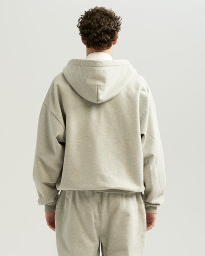 Double Zip Hoodie Grey
