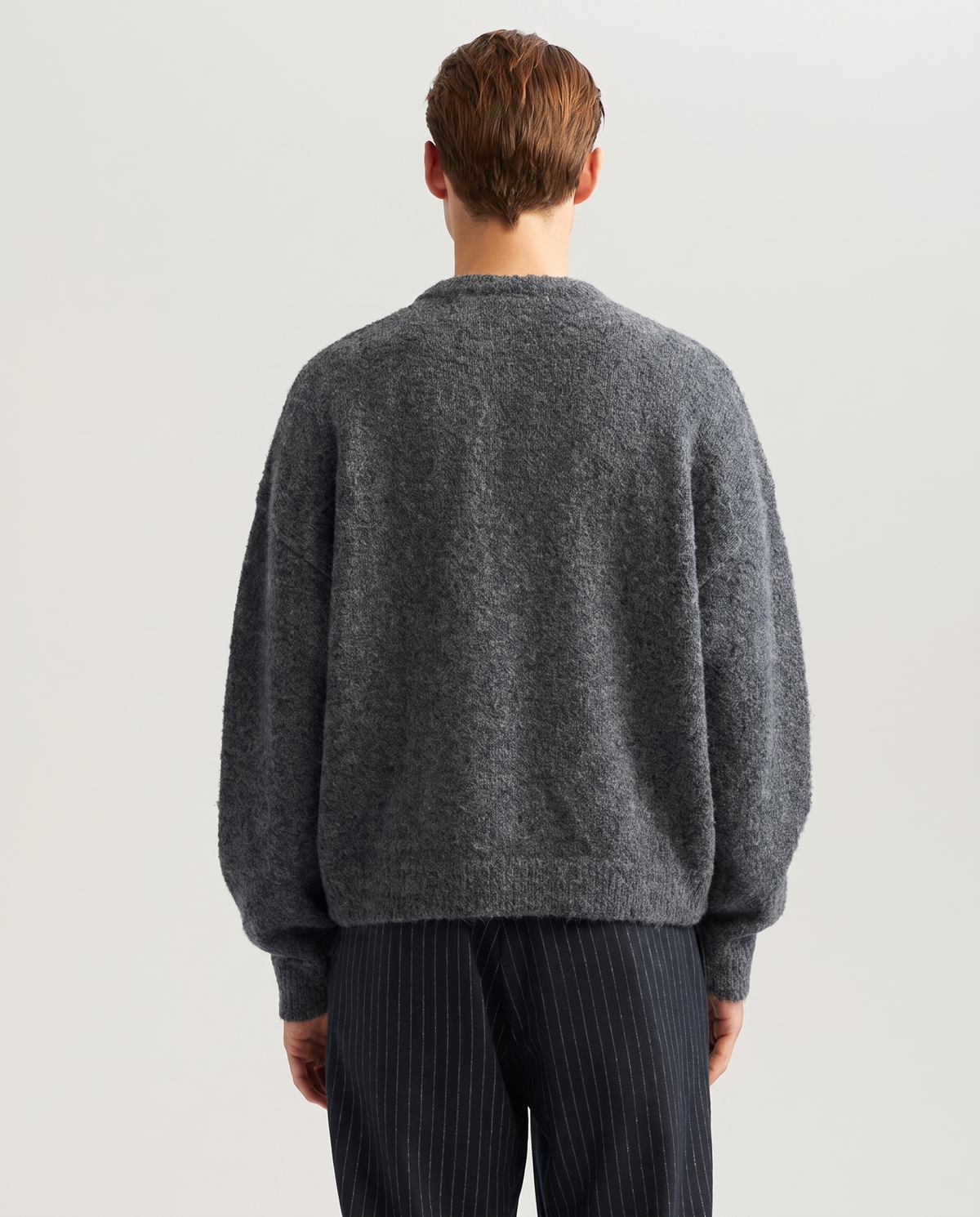 Boucle Knit Sweater Grey